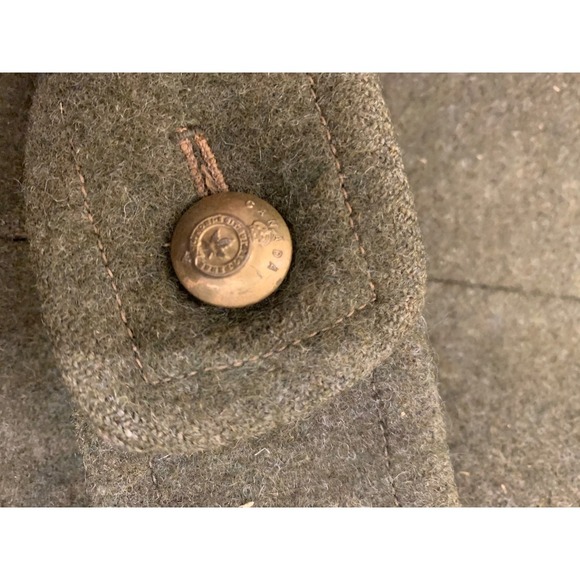 1940s WWII military canada wool coat men size L - Picture 7 of 9